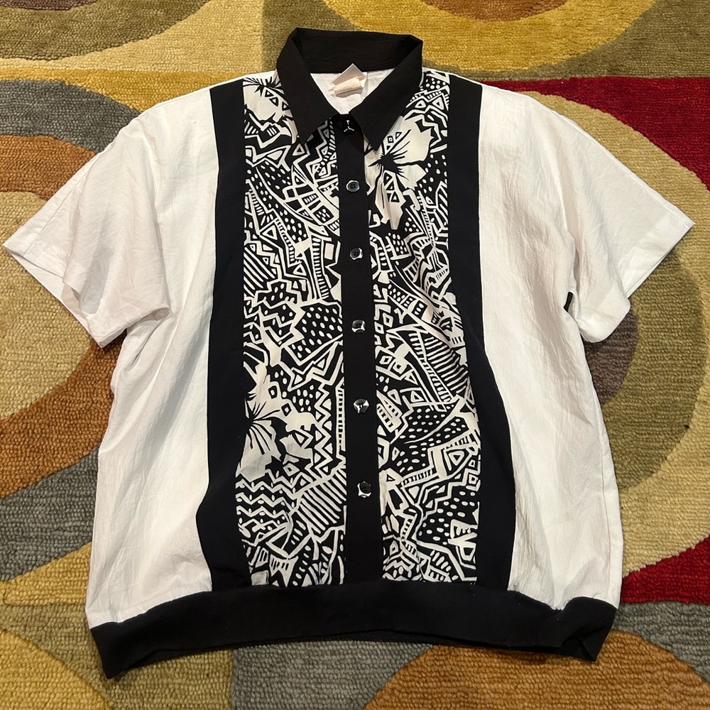 Vintage GW Division of Graff 1990’s Hawaiian Button Down Top Retro Men’s Medium